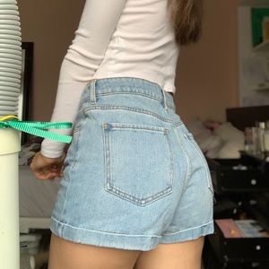 Pacsun high waisted faded mom jean shorts